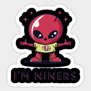 Im niners funny cute 49 ers football victor design Sticker